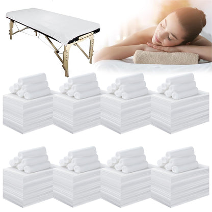 800 Pcs Disposable Bed Sheets for Massage Table 31" x 71" Massage Table Sheet Soft Non Woven Bed Cover Breathable for SPA Massage Beauty Tattoos(White)