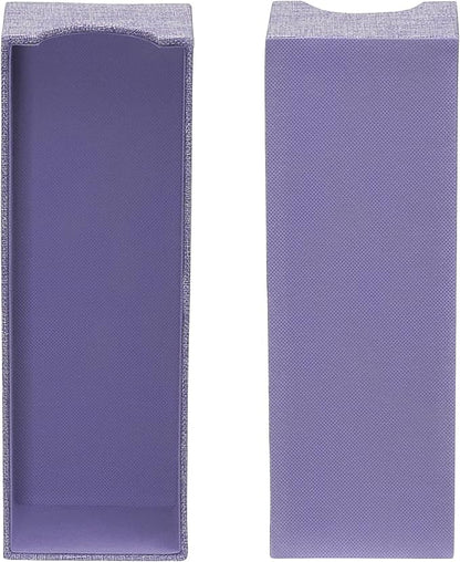 Household Essentials 2-Pack of Drawer Organizers, Sturdy Chipboard With Soft Polyester Cover, Handy and Fashionable Organization Solution, 3” H x 4” W x 12” D, Iris