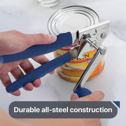 Commercial Can Opener, Uhiyee Hand Crank Can Opener Manual Heavy Duty with Comfortable Extra-long Handles, Oversized Knob