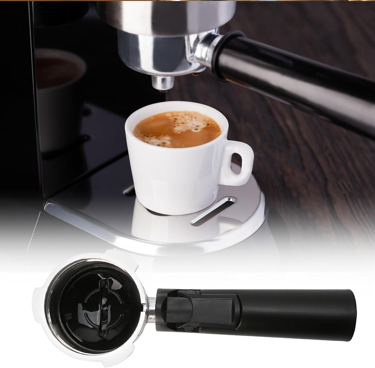 Coffee Espresso Machine Handle Replacement Parts, Cafe Bracket Handle for Lidl Silvercrest CM4621 CM4216 KF5002 KF500S Barista (for 51mm Portafilter