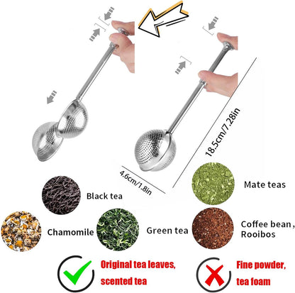 2pack Tea Ball, tea infuser for loose leaf tea, tea strainers for loose tea, stainless steel tea strainer, loose leaf tea steeper, easy clean