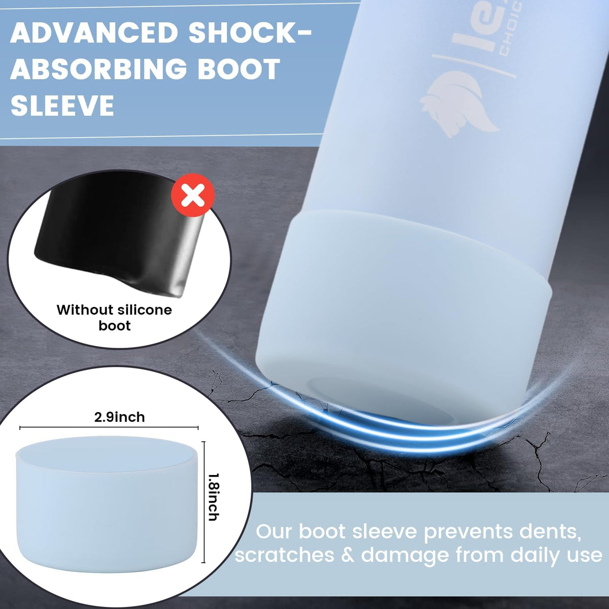 Lexlion Tea Infuser Water Bottle 22 Oz, Triple Walled Insulated Stainless Steel Bottle, Thermal Fruit Leaf Infuser, Silicone Sleeve, 3 Lids Leakproof