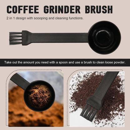 Coffee Spoon With Espresso Grinder Brush 2 in 1 Brush for Cuisinart DBM-8P1