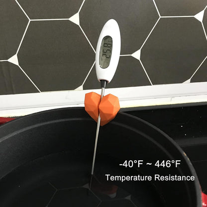 2Pcs Silicone Non-Scratch Pot Clip, Candy Thermometer Pot Clip for Candy Making, Hand-Free Holder to Measure Temperature of Candy, Oil, Milk