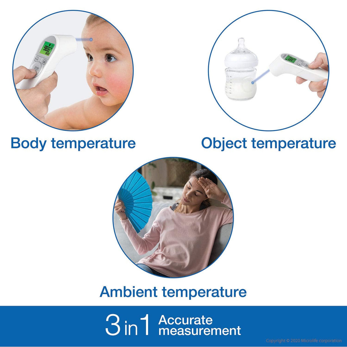 Microlife Non-Contact Forehead Thermometer, Digital Infrared No-Touch Thermometer (for Adults, Kids & Baby), Large Backlit LCD Screen, Fever Alarm