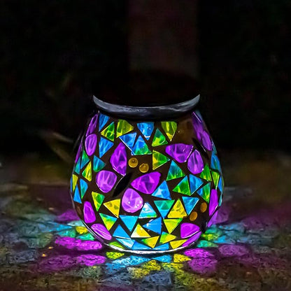 Bshine Butterfly Solar Lantern Outdoor Hanging Waterproof, Mosaic Butterfly Solar Light Indoor Valentine's Day Decor Table, Garden Decor for Yard Outside, Path, Lawn, Birthday Gift for Mom Women
