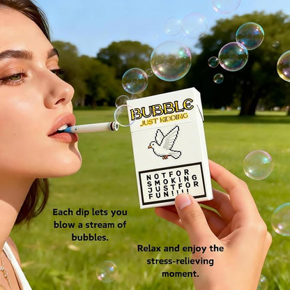 Bubble Blower Set with 2Wands and Refillable Bottle, Handheld Bubble Maker, Stress Relief Outdoor Bubble Toy, Fun Creative Gift for Men Women, WD