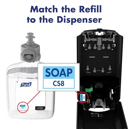 PURELL HEALTHY SOAP Mild Foam, Fragrance Free, 1200 mL Foam Hand Soap Refill for PURELL CS8 Automatic Soap Dispenser (Pack of 2) – 7874-02 - Manufactured by GOJO, Inc.