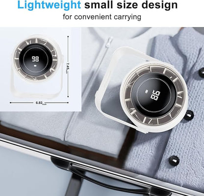 Small Desk Fan, 28dB Ultra-Quiet Desktop Air Circulator with 115° Adjustable Tilt, 100 Speeds, Rechargeable Battery, USB-Powered, Portable for Bedroom, Office, Kitchen, Travel -White