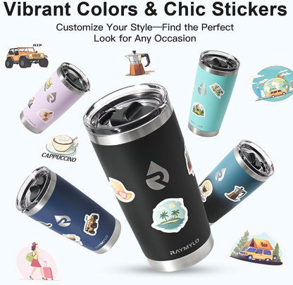 20 oz Coffee Tumbler - Insulated Stainless Steel Travel Mug for Hot/Cold, Spill Proof with BPA-Free Detachable Lid, Coffee Cup Fits Most Car holder