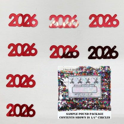 Confetti Year 2026 Red - Half Pound (8 oz) #7345 Q08