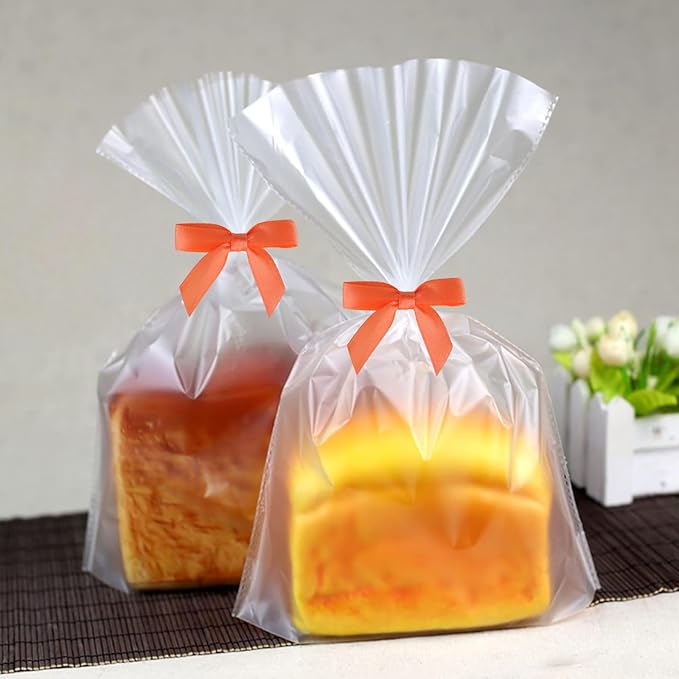 Meseey 100 Pcs 1.5 Inches Premade Craft Bows Self Adhesive Orange Satin Ribbon Bows for Treat Bags Gift Wrapping Basket Wedding Baby Shower Brithday Party (Orange)
