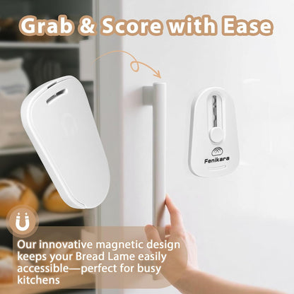 Premium Magnetic Bread Lame & Versatile Bread Scoring Tool - Professional Sourdough Scoring Tool and Lame Bread Tool with 10 Razor Blades & Scoring
