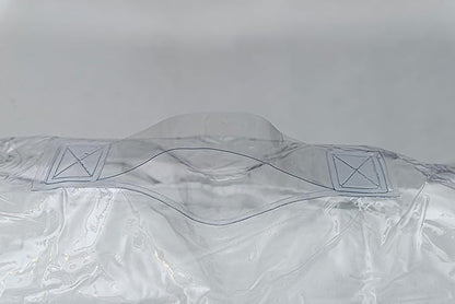 Set of 5 Clear Vinyl Zippered Storage Bags 22 x 18 x 7.5 Inch With Handle