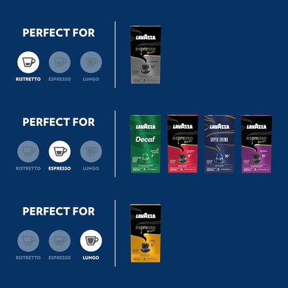 Lavazza Espresso Favorites Collection of Aluminum Capsules Compatible with Nespresso* Original Machines, Contains Light, Medium