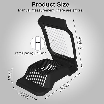 Egg Slicer for Hard Boiled Eggs Egg Cutter Strawberry Slicer (Black)