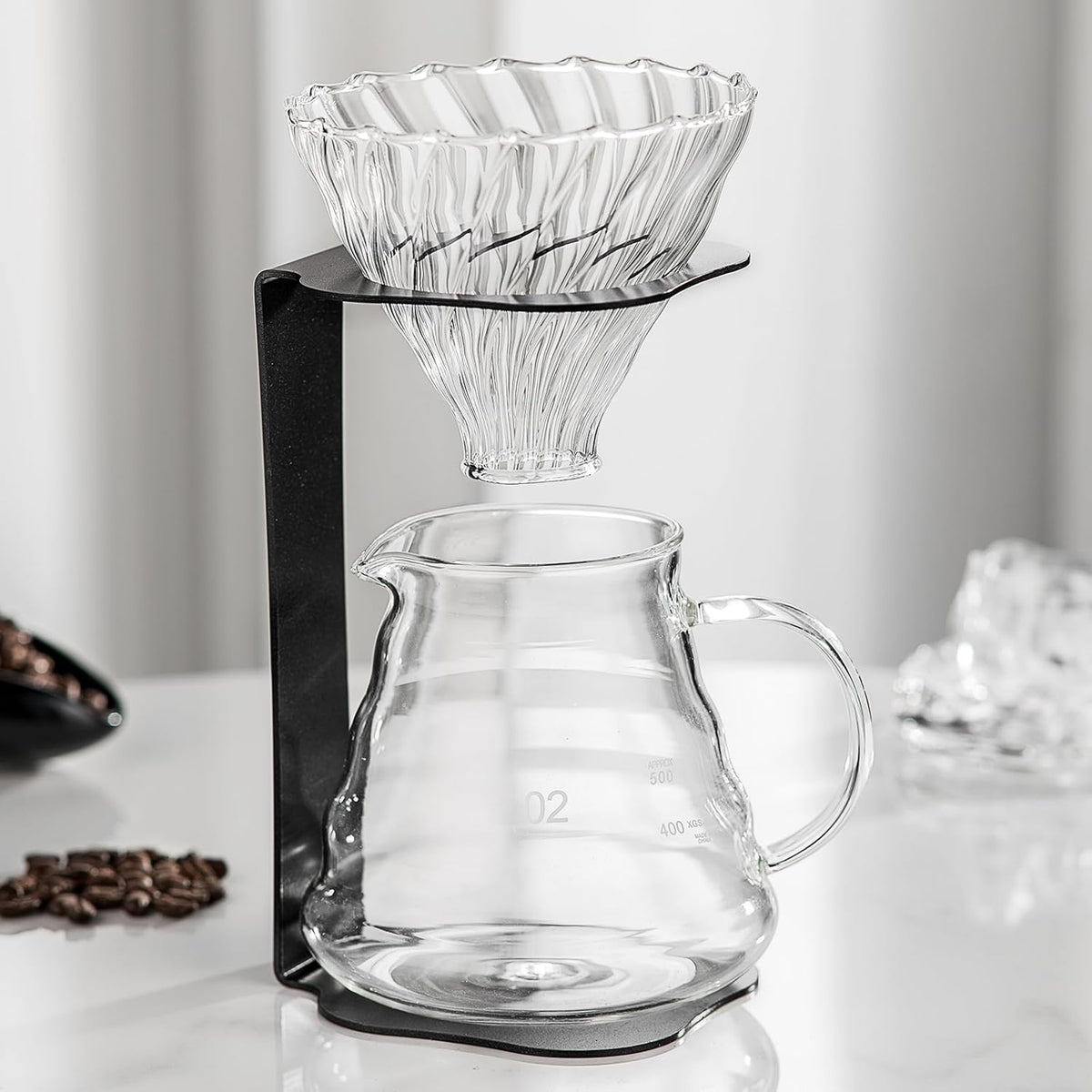 Coffee Pour Over Set – Complete Pour Over Coffee Maker with Dripper, Pot, and 100 Filters | Portable Style Drip Coffee Pour Over