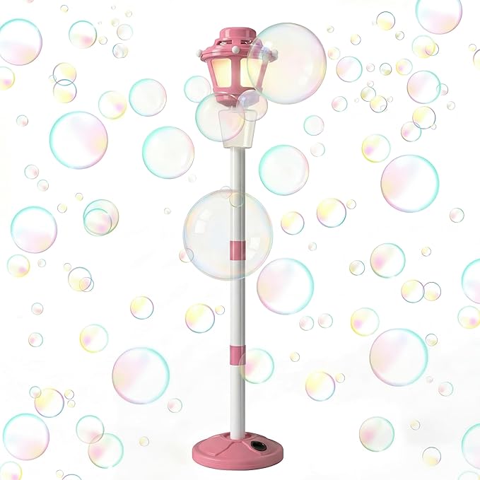 Automatic Bubble Machine with Music & Lights, Battery Operated Bubble Blower Maker for Kids and Adults, Outdoor Toy for Wedding, Birthday & Party