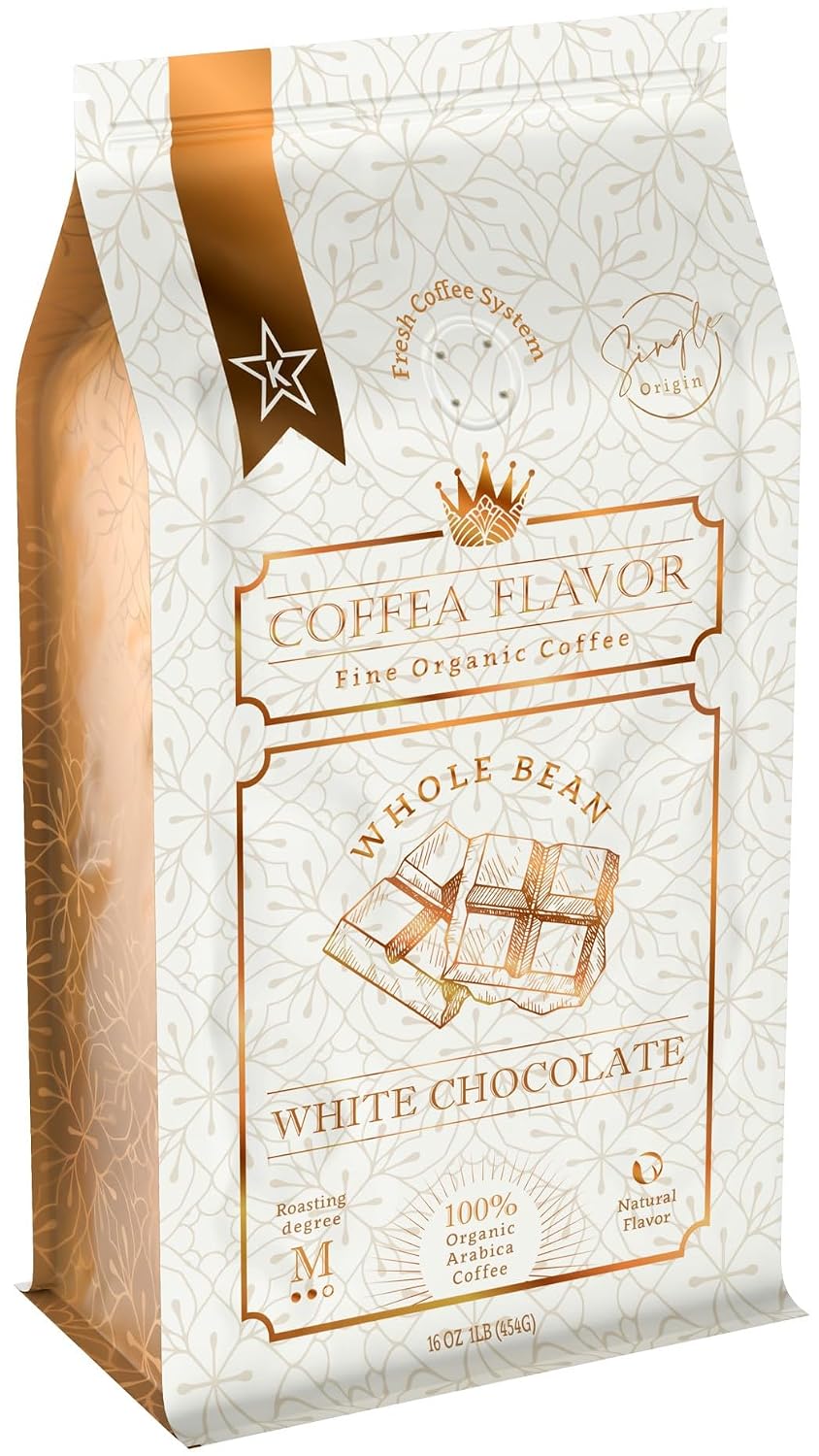 Organic Ground Coffee Medium Roast (16oz) - White Chocolate Flavored