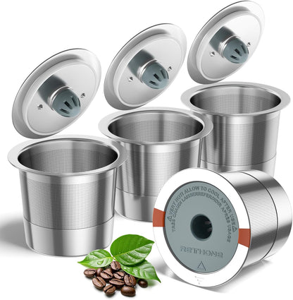 Rethone Reusable K Cup for Keurig: Stainless Steel K Cup Coffee Pods Compatible with Keurig 1.0 & 2.0 Coffee Makers Machine