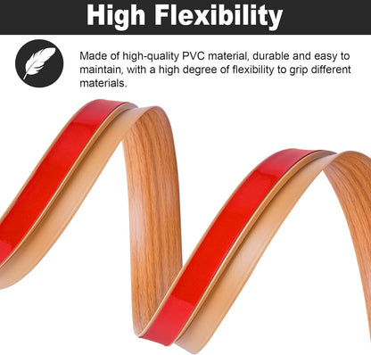 20Ft Carpet Floor Transition Strip, Self Adhesive Floor Edging Trim Strip, PVC Threshold Cover for Doorway, Floor Divider Strip Suitable for Threshold Height Less Than 5 mm - Light Brown Coffee