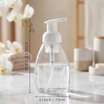 Bekith 12 Pack Foaming Soap Dispenser Pump Bottles, 8oz (250ml) Foaming Hand Soap Dispenser, Refillable Liquid Soap Foaming Dispenser, Empty Plastic Bottles for Kitchen, Bathroom, Commercial, Clear