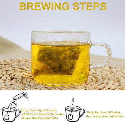 TEARELAE Chrysanthemum Cassia Seed Tea, 4g x 40 Tea Bags, Gentle Daily Brew | Herbal Blend With Burdock Root, Goji Berry, Honeysuckle &amp; Osmanthus, Refreshing Herbal Mix, Non-GMO, Caffeine-Free