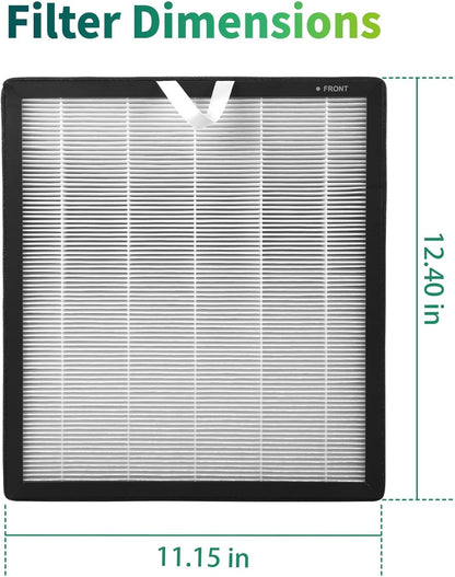 Vital 100S HEPA Air Purifier Filter Replacement, Compatible with LEVOIT Vital 100S and Vital 100S-P Air Purifier, Vital 100S-RF, LRF-V102-WUS, 2-in-1 High-Efficiency Activated Carbon, 2 Pack