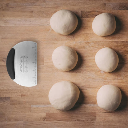 Professional Stainless Steel Dough Cutter and Scraper Combo - 2-in-1 Baking Tool for Bread, Pizza & Pastry