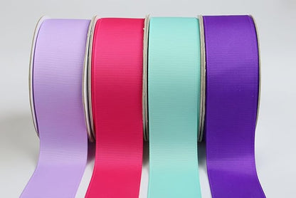 Ribbonitlux 1.5" Wide Solid Grosgrain Ribbon 25 Yards (176-Fuchsia）, Set for Gift Wrapping, Party Decor, Sewing Applications, Wedding and Craft