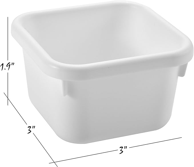 Masirs Interlocking Drawer Organizer Bins - Durable Plastic, Various Sizes for Custom Layout Design. Great for Desk Drawer, Tool Box or Garage Organization. (White | 8-Piece Set)