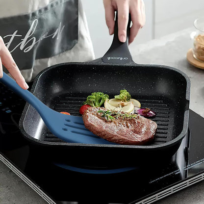 Silicone Kitchen Cooking Utensils Set: Moacc Heat Resistant 13inch Long Kitchen Gadgets, BPA Free Non Stick Rubber Cook Accessories For Food Prep
