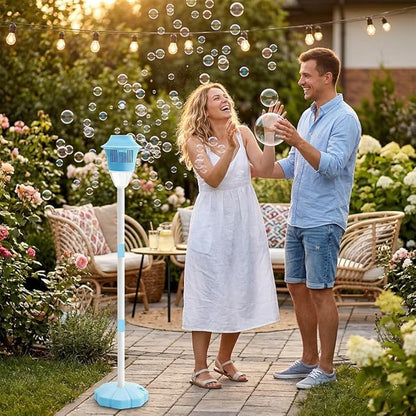 Street Lamp Bubble Tower with Lights, Rechargeable Standing Bubble Maker, Adjustable Height Street Light for Outdoor Garden, Patio, Wedding, Party and Event Decor (Red 1PACK)