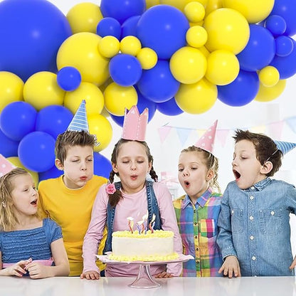 Blue Yellow Balloon Arch Garland Kit - Royal Blue Yellow Balloons Yellow Blue Balloons Balloons for Wedding Graduation Anniversary Bridal Shower Birthday Party Decorations