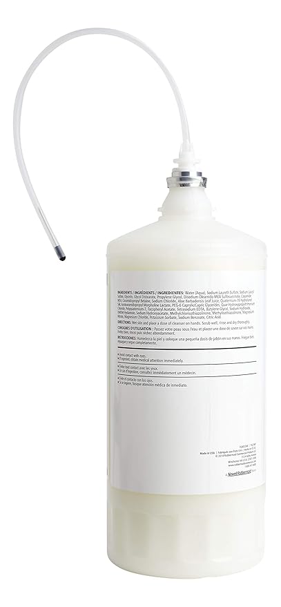 Rubbermaid Commercial Products OneShot Dye & Fragrance Free Lotion Hand Soap Refill, 1600mL, Compatible with RCP's Touchless OneShot Lotion Dispensers, for Restrooms in Offices/Restaurants