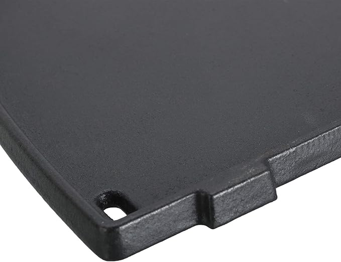 Uniflasy 6558 Cast Iron Griddle Plate for Weber Q1200 Q1000 Q120 Q100 Series Gas Grills, Cooking Griddle Replacement Parts for Weber Q1200 Q1000 Grill Accessories, 12.6 x 8.6 Inches