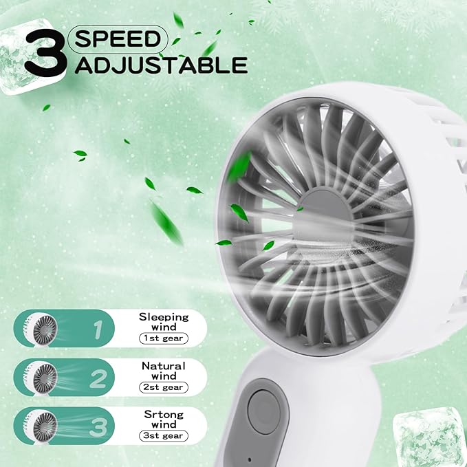 Rossesay 24 Pack Mini Portable Fan Bulk for Travel 3 Speeds, Rechargeable USB Battery Operated, Small Handheld Personal Eyelash Fans for Women Men Indoor Outdoor(Multicolor-1)