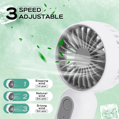Rossesay 24 Pack Mini Portable Fan Bulk for Travel 3 Speeds, Rechargeable USB Battery Operated, Small Handheld Personal Eyelash Fans for Women Men Indoor Outdoor(Multicolor-1)