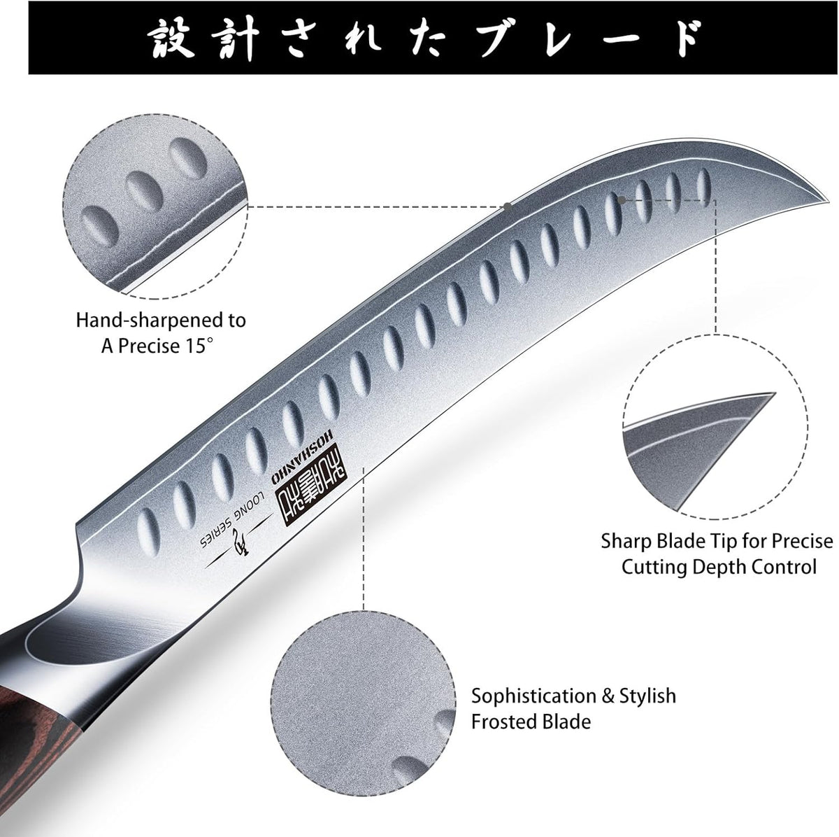 Carving Slicing Knife, 10 Inch Japanese High Carbon Steel Brisket Knife with Ergonomic Pakkawood Handle