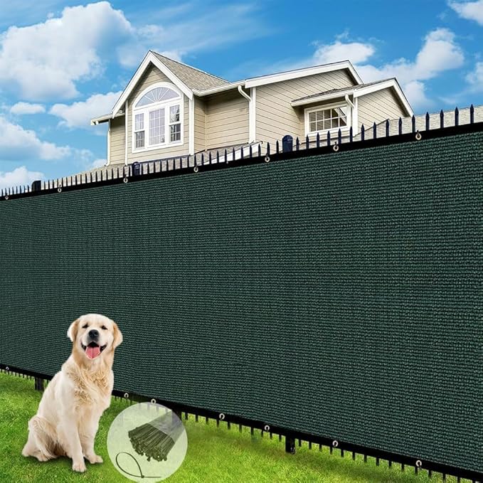 Petgrow Fence Privacy Screen 5FT X 25FT– Heavy Duty (HDPE) Outdoor Shade Mesh Cloth, 90% Blockage Fencing Shade Net Cover for Garden, Backyard, Balcony & Swimming – UV Protection, Windproof