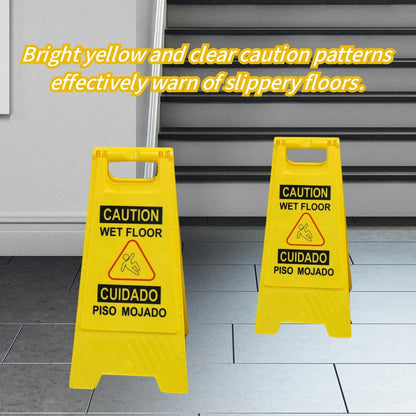 12 Pack A-Frame Caution Wet Floor Safety Signs，Foldable Double Sided Warning Boards for Storefront，Lobby，Mall，Gym，Spa