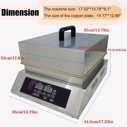 Electric Dorayaki Baker Pancake Making Machine Non-Stick Pancake and Waffle Maker Commercial Stainless Steel Single Station Muffin Machine Time and Temperature Adjustable 110V