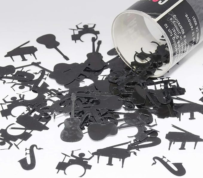 Confetti Music Instruments Black - 4 Half Oz Bags (2 oz) #9427 Q02
