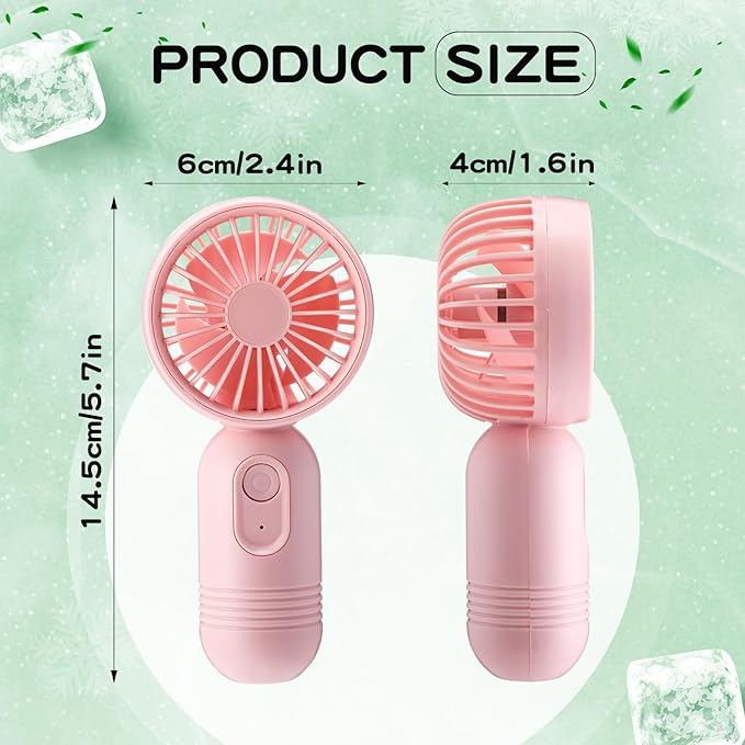 Rossesay 12 Pack Mini Portable Handheld Fan Bulk for Travel 3 Speeds, Rechargeable USB Battery Operated, Small Personal Eyelash Fans for Women Men Indoor Outdoor(Blue, White, Pink)