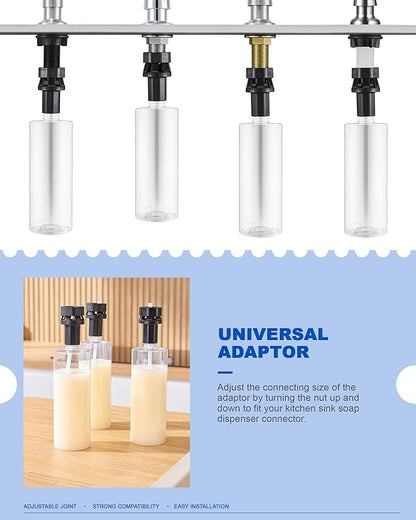 Updated Soap Dispenser Bottle for Kitchen Sink Replacement - 500ML/17oz Soap Bottle - A Replacement for Your Soap Dispenser, Please Confirm the Adapter Maximum Connection Size Before