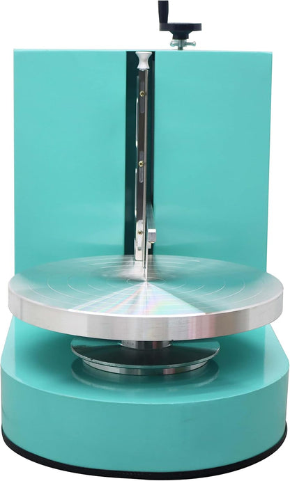 TECHTONGDA Cake Decorating Coating Machine Cream Spreading Automatic Frosting Turntable with Graduated Scraper 60-320RPM Rotating Speed for 4-12inch Cakes Green