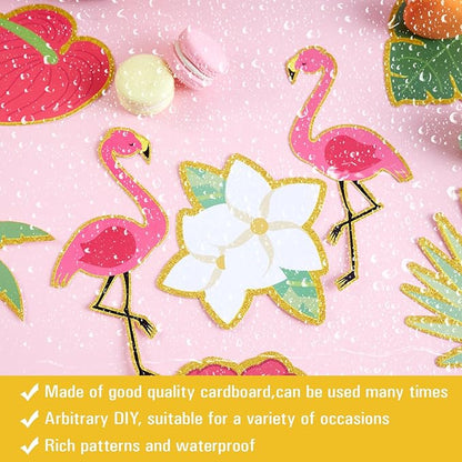 SUNBEAUTY 122 Pcs Customizable Letters Summer Banner Fruit Party DIY Banner for Luau Tiki Party Tropical Hawaiian Festival Favors Photo Backdrop Window Decor