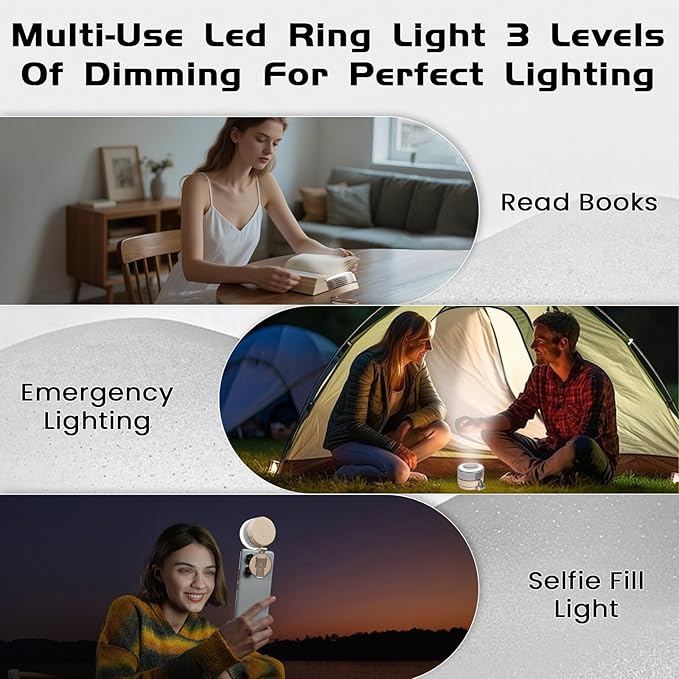 Portable Clip-On Fan, Mini USB Rechargeable 360° Rotatable Fan, 3-Speed Silent Mini Bladeless Fans (Sliver-2000mAh)