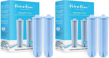 4-Pack PrimaPure Coffee Machine Water Filter Replacement for Jura Clearyl Blue 71445, 67879, ENA3, ENA5, J6, J9