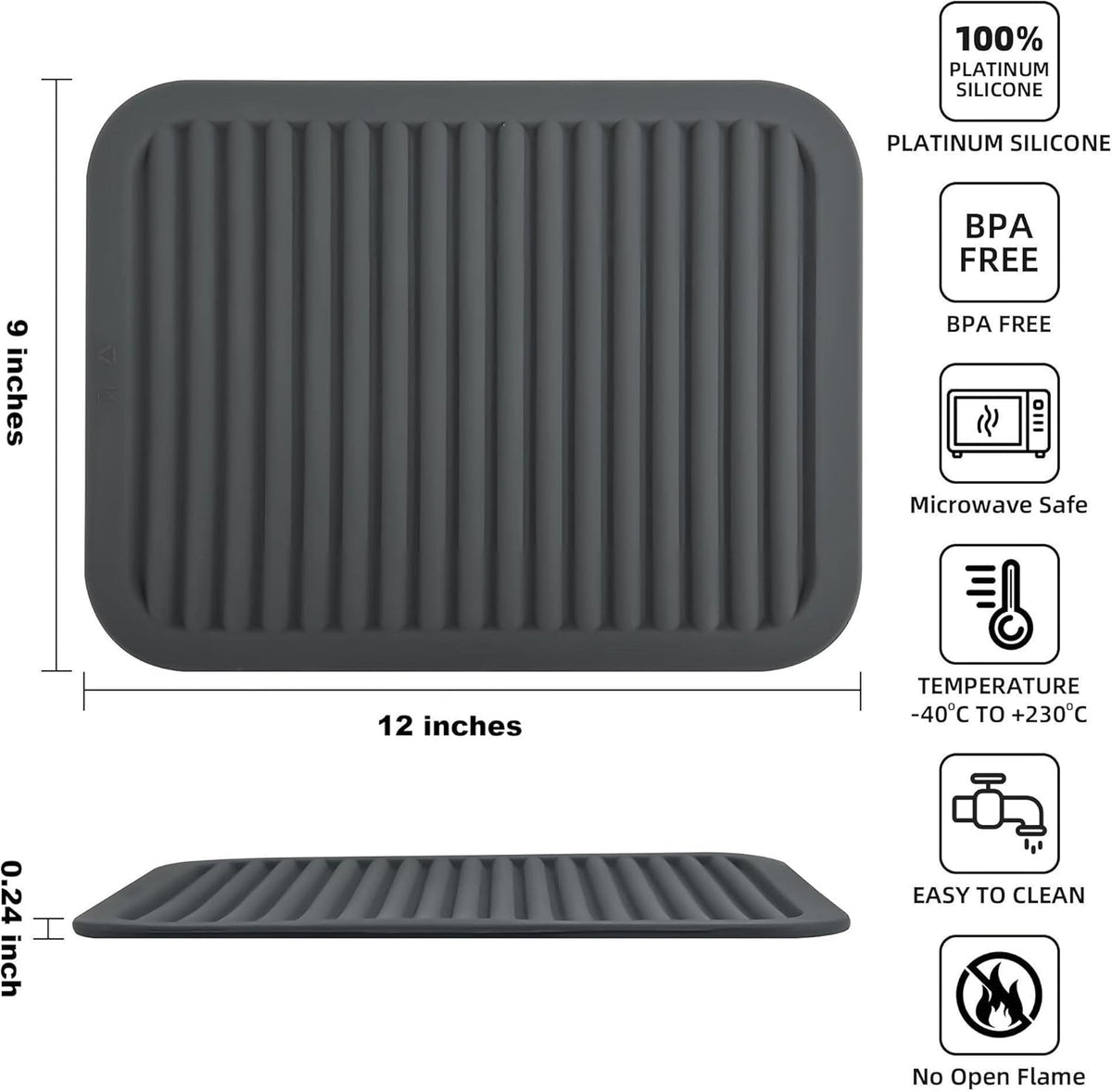 Silicone Trivets for Hot Dishes, Pots & Pans, Hot Pads for Kitchen, Trivets for Quartz Countertops, Hot Pads Silicone Mats for Kitchen Counter